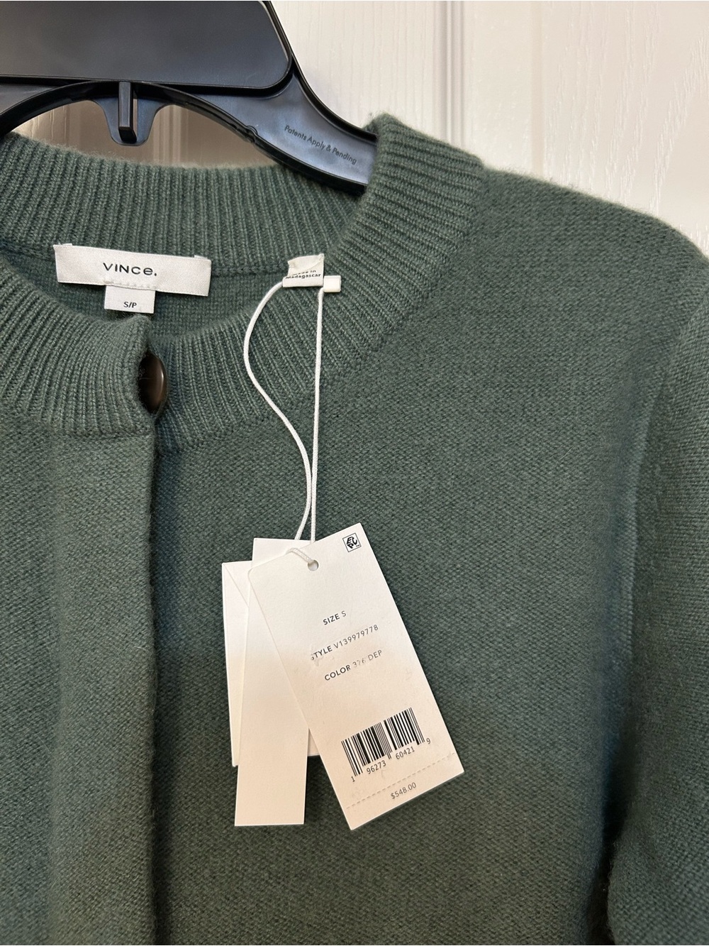 Vince Plush Cashmere Shrunken Cardigan in Deep Patina Size S - Picture 7 of 9